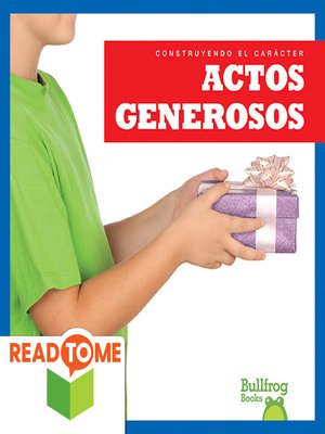 cover image of Actos generosos